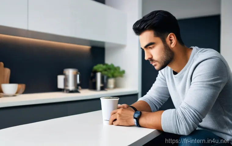 심장 두근거림 원인 - **Prompt 2: Finding Calm Through Mindfulness and Nature**
    A person, in their early 30s, is depic...