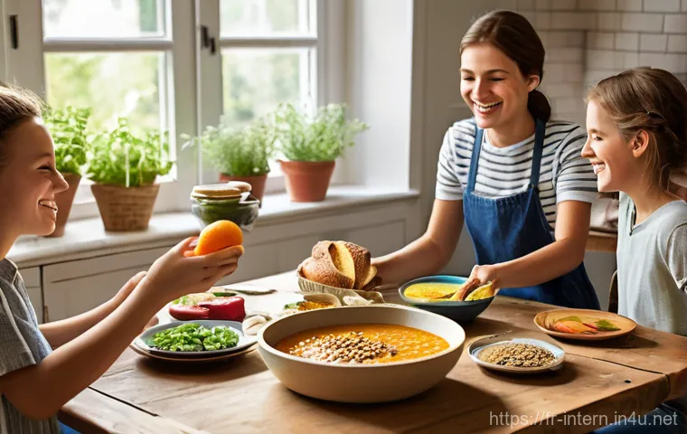 비만 예방 생활 습관 - Image Prompt 1: The Joy of a Conscious Plate**